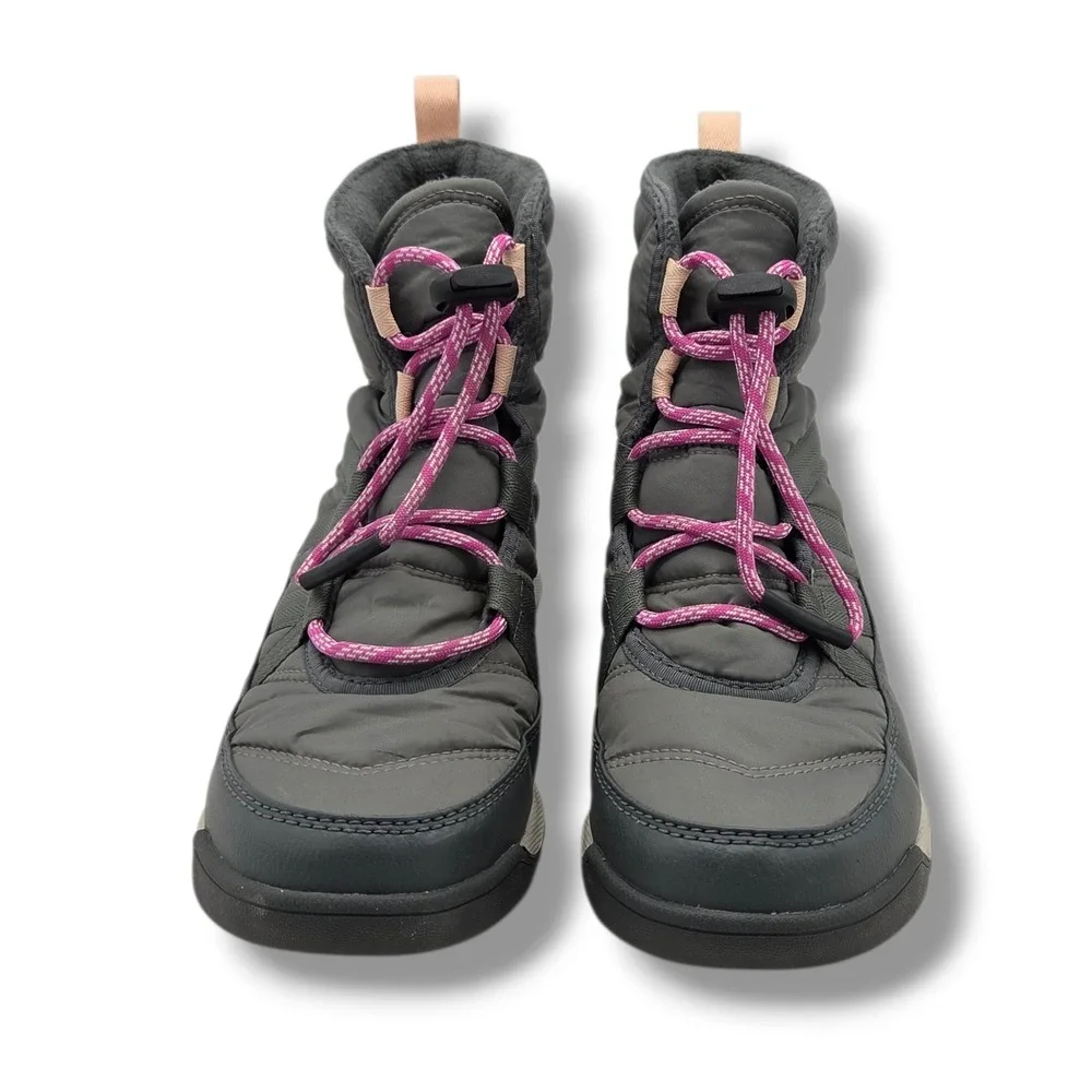 Sorel Whitney II Short Lace Boots Youth 5 Gray NY3903-053‎ Insulated Waterproof